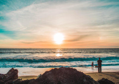 family-at-beach
